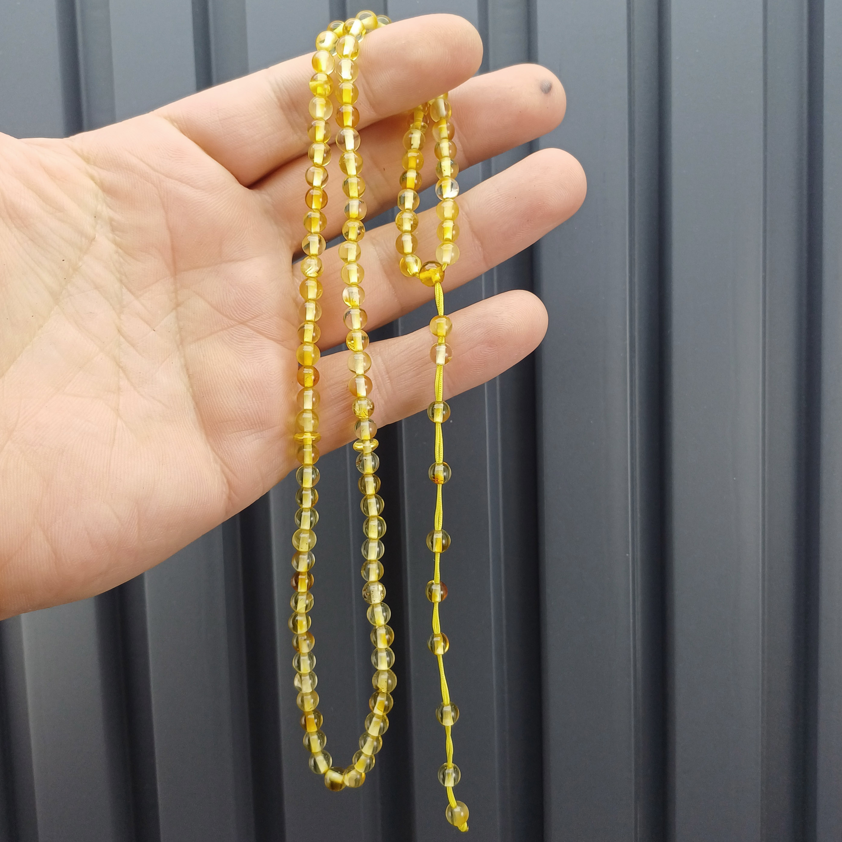 Hakiki Litvanya Şeffaf DAMLA Kehribar Tesbih 99lu Namaz Tesbihi Dua Zikir 99 lu Tespih