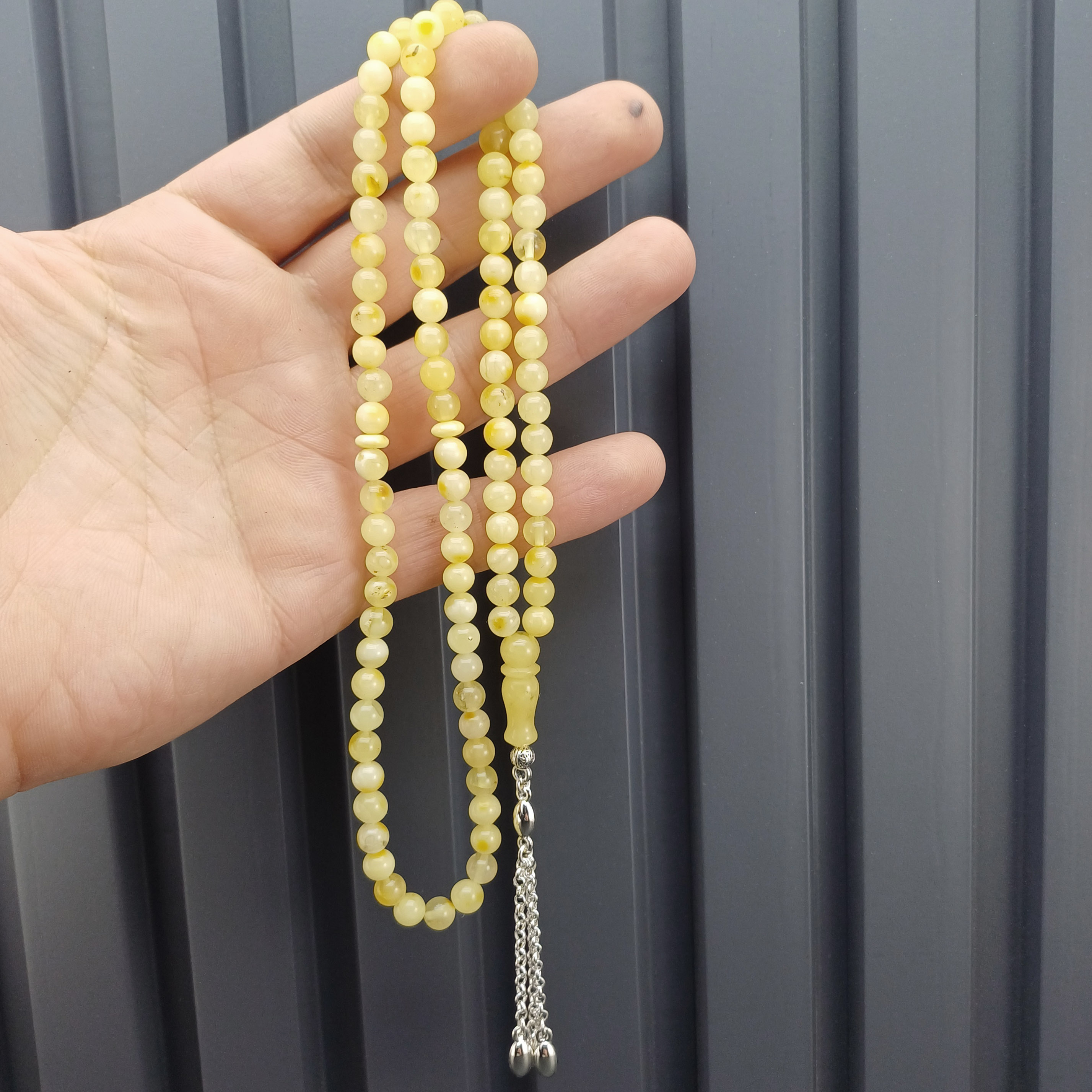 Hakiki Litvanya Kaya DAMLA Kehribar Tesbih 99lu Namaz Tesbihi Dua Zikir 99 lu Tespih