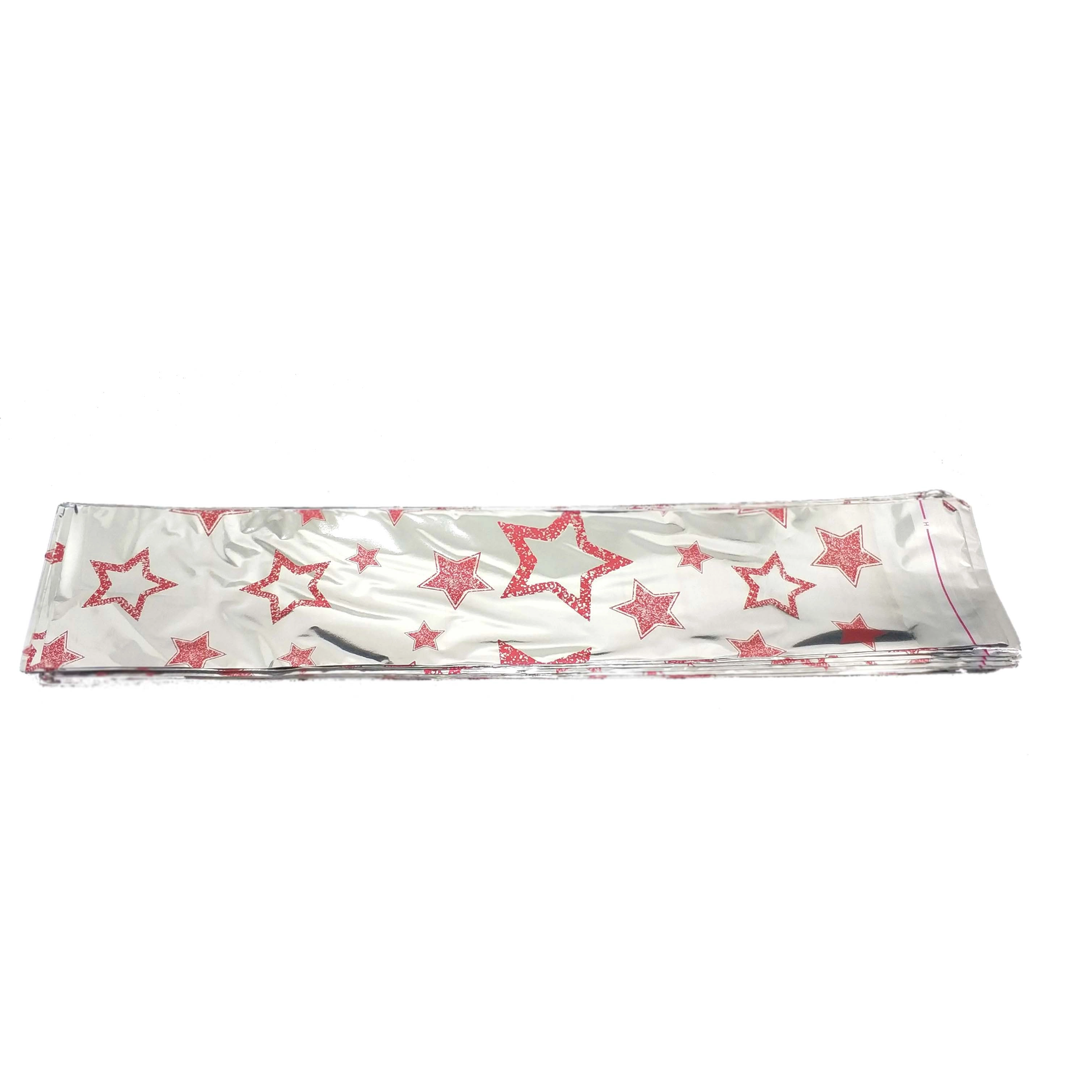 100 ADET 7x30 cm Metalize Tesbih Hediye Poşeti