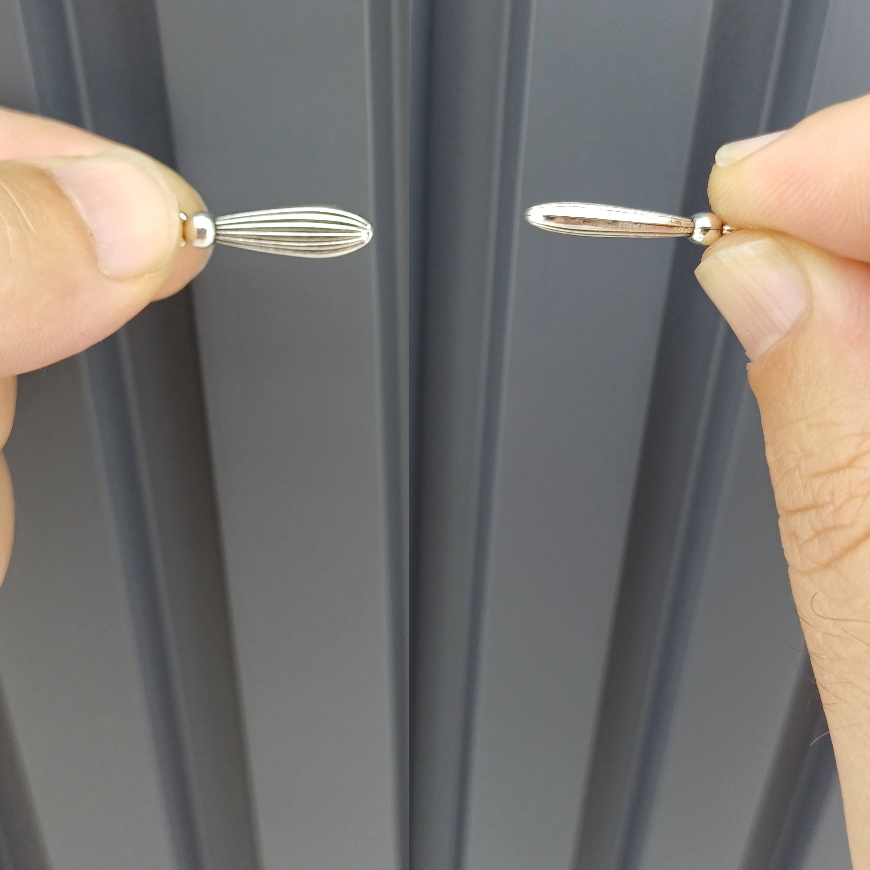 Çizgili Desen Metal Tesbih Püskül Ucu Sallantı