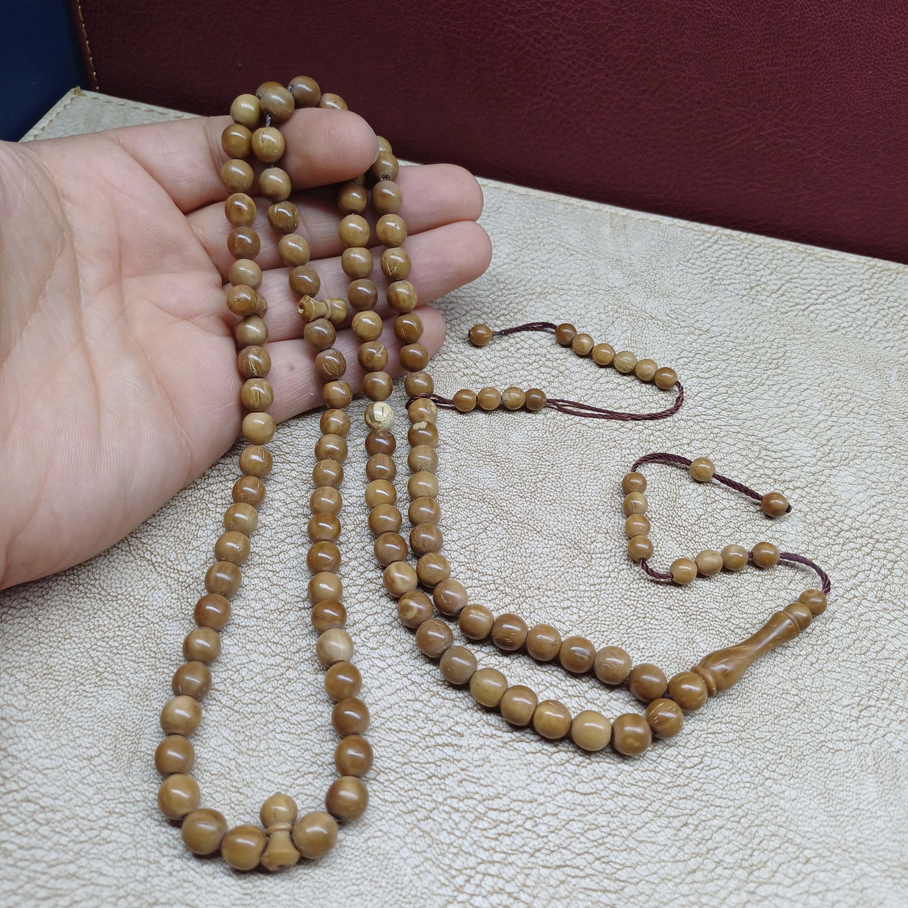 7,5mm Hakiki KUKA 100lük Ders Zikir Tesbihi