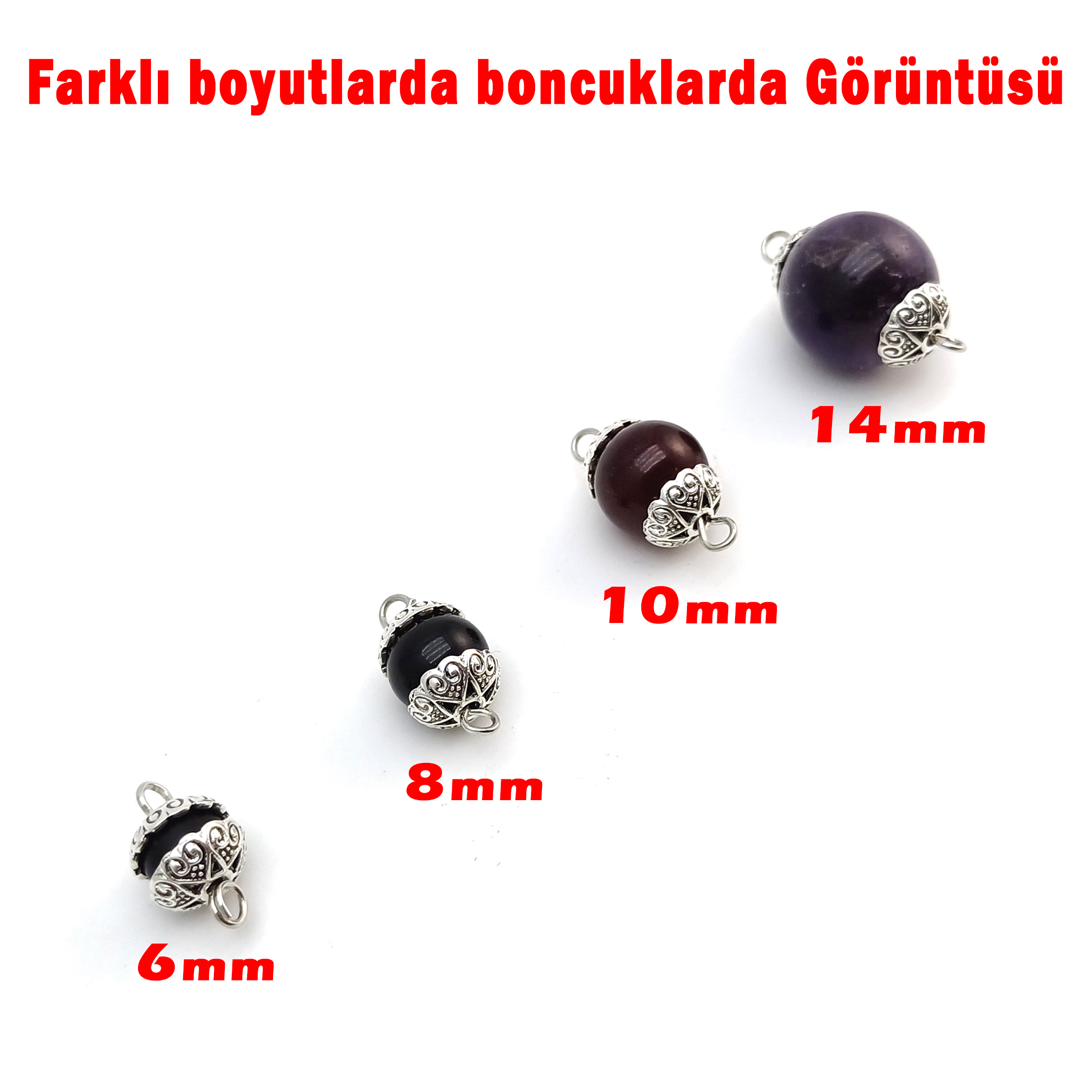Habbe Kapama Boncuk Şapka Çiçek Kapak