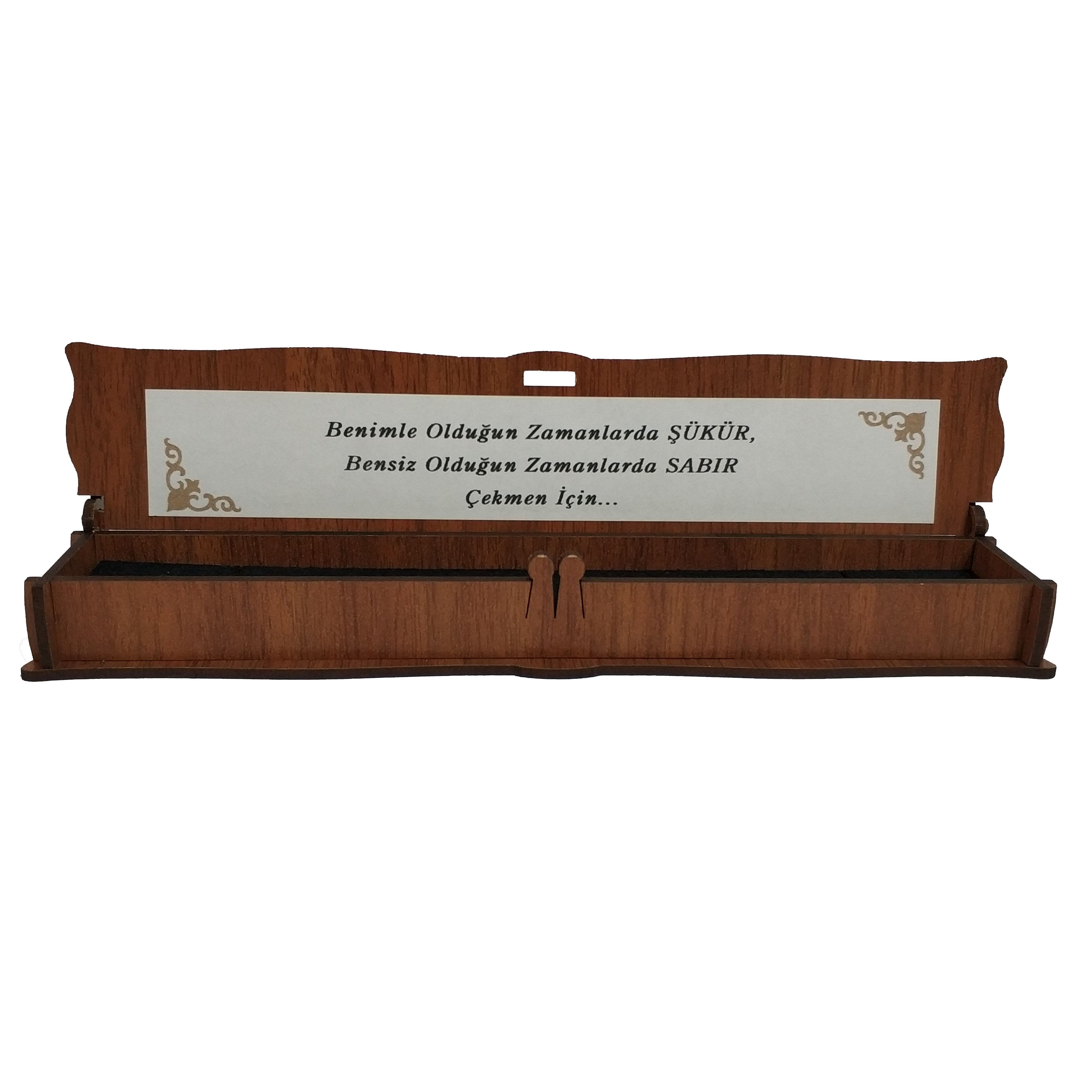 Lacivert Mineli İsimli Alpaka Metal Harfli Püskül Tesbih 