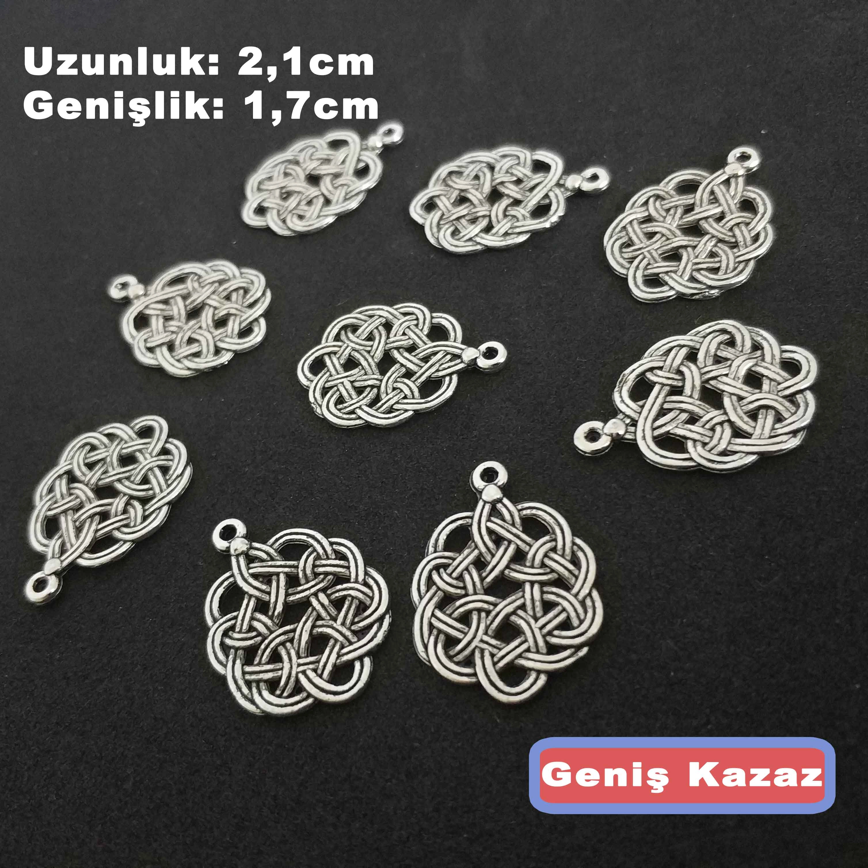 Kazaz Aşk Düğümü Metal Tesbih Püskül Ucu Sallantı
