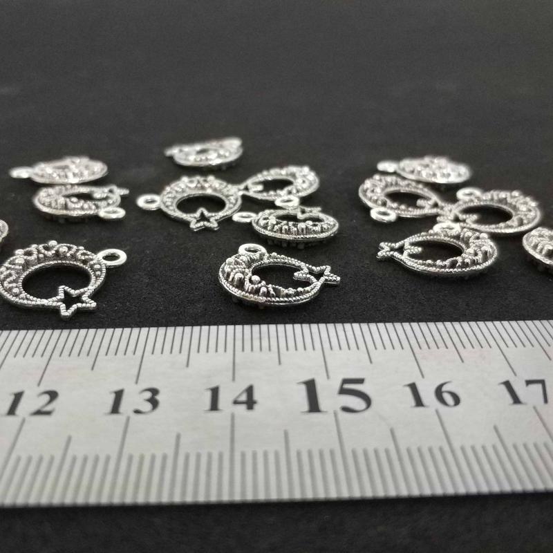 Telkari Ayyıldız Metal Tesbih Püskül Ucu Sallantı