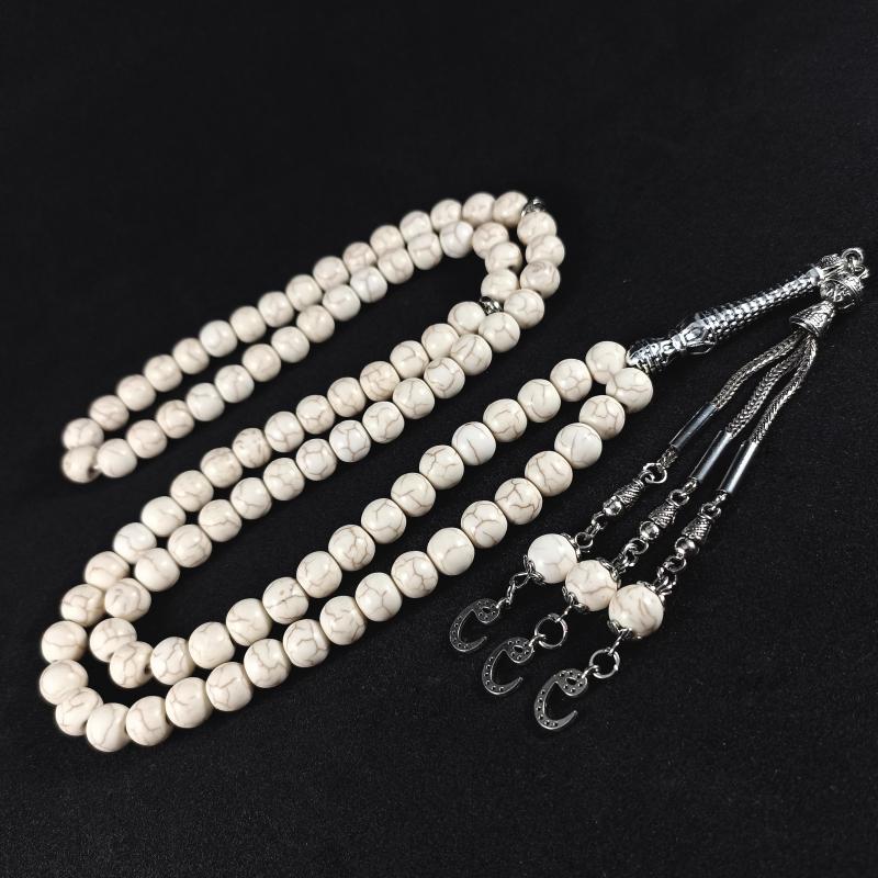 CEYT TAŞI 99LUK NAMAZ TESBİHİ 8mm DUA ZİKİR TESBİHİ 99 LU