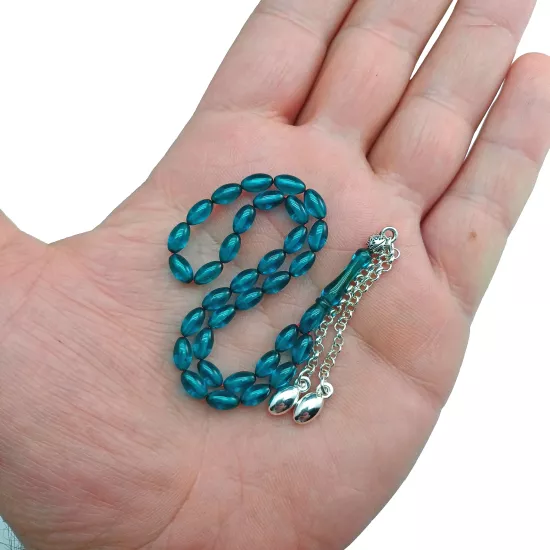 MİNİ MİNİ Boy Arpa Kesim Ateş Kehribar Tesbih