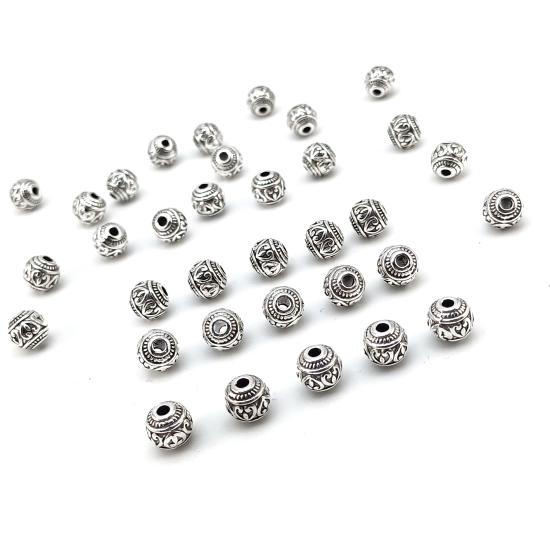 7,5mm Yuvarlak Küre Kesim Metal Boncuk