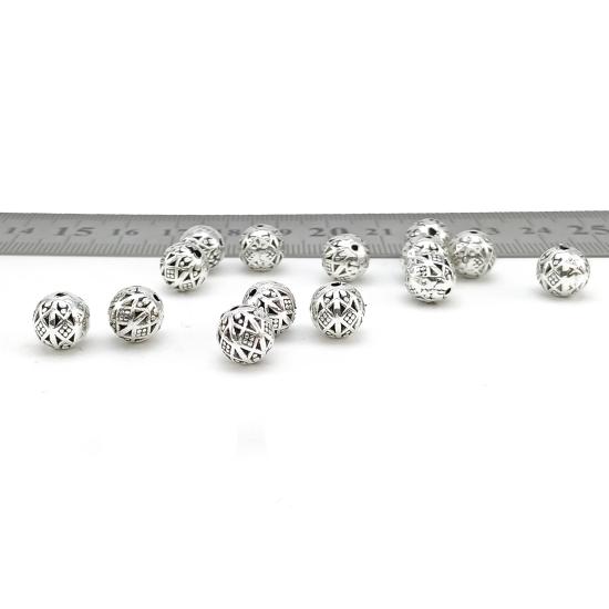 8mm Yuvarlak Küre Kesim Metal Boncuk