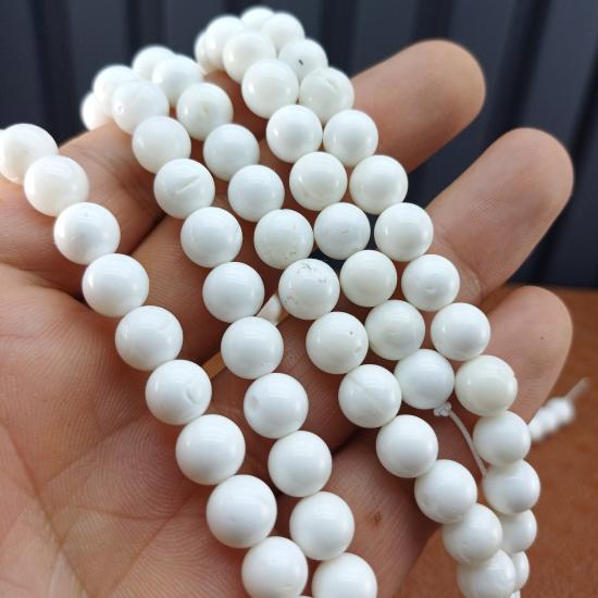 KUSURLU 8 mm Sedef Taşı Dizi - (40-45 Adet)