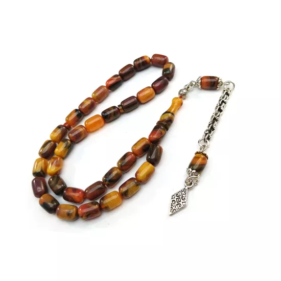 Bürokrat Boy Sıkma Kehribar Tesbih