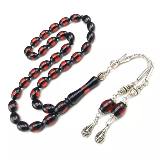 Sürmeli Toz Kehribar Tesbih Beyzi Kesim