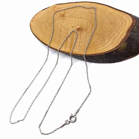 925 Ayar İNCE Gümüş Kolye Zinciri 45 cm