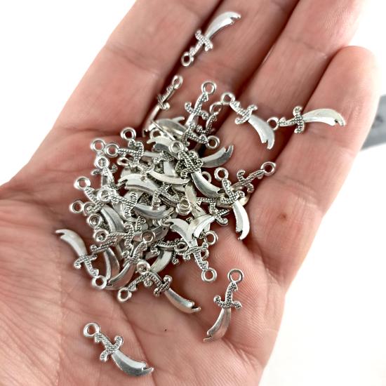 Zülfikar Kılıcı Metal Tesbih Püskül Ucu Sallantı
