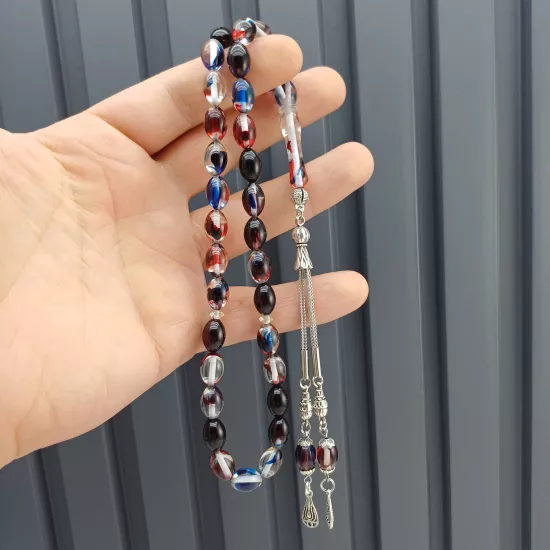 Kaplama Püskül Toz Kehribar Tesbih