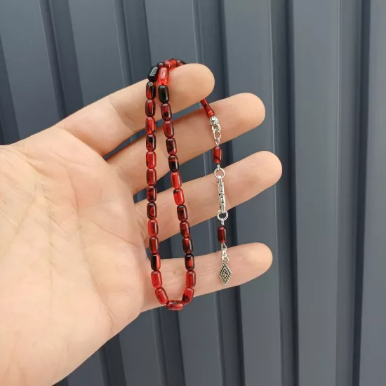 MİNİ MİNİ Boy Kapsül Kesim Ateş Kehribar Tesbih