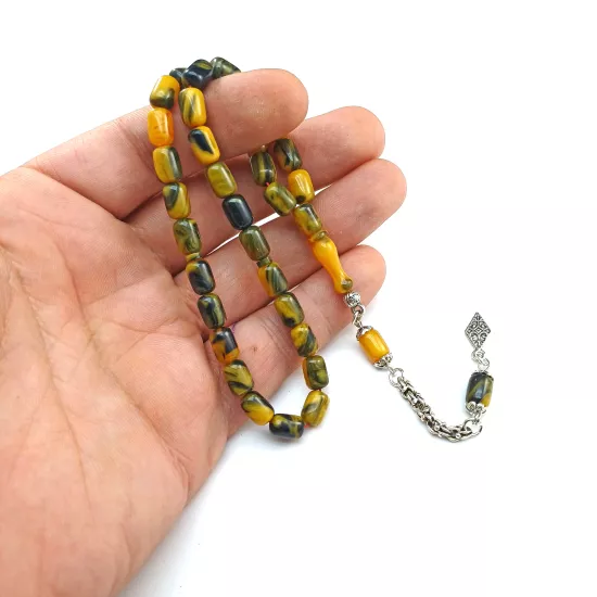 Bürokrat Boy Sıkma Kehribar Tesbih