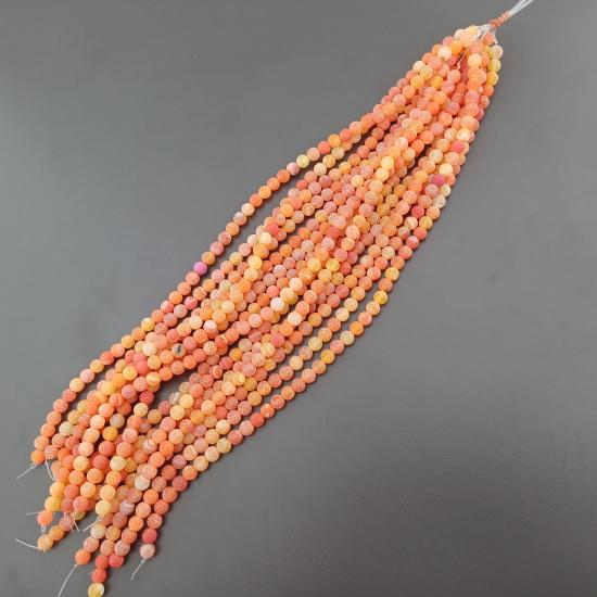 8 mm Mat Damarlı Akik Taşı 8mm Dizi - (45-50 Adet)