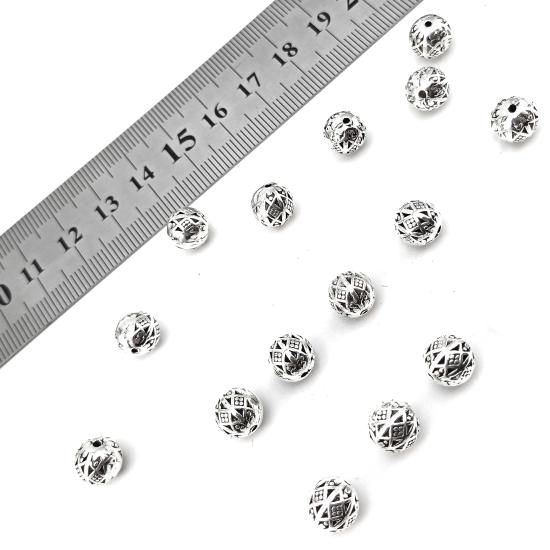 8mm Yuvarlak Küre Kesim Metal Boncuk