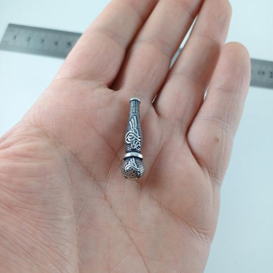 925 Ayar Gümüş Tuğra Tesbih İmamesi