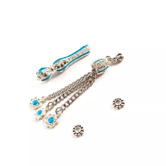 Gümüş Kaplama Tespih Püskülü Seti