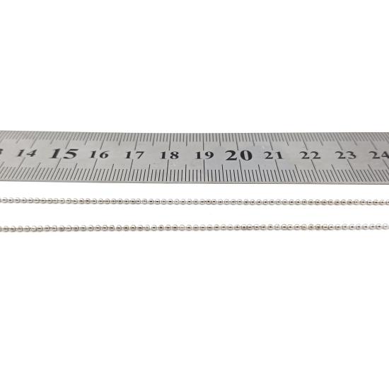 1 Metre Kaplama İnce Top  Zincir 1mm Kalınlık