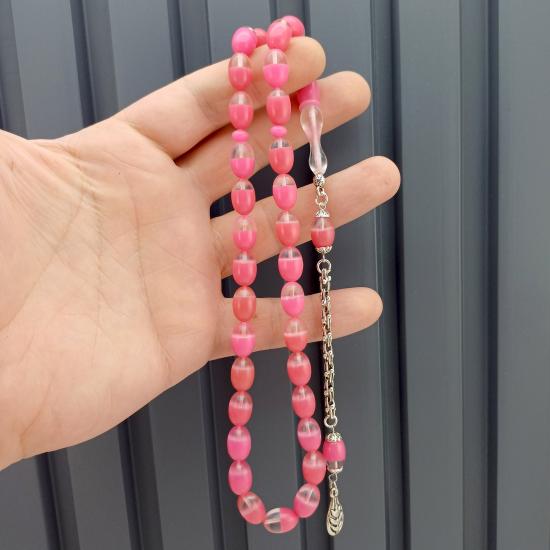 Pembe Tasarım Püskül Uçak Camı Tesbih