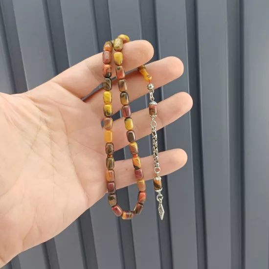 Bürokrat Boy Sıkma Kehribar Tesbih