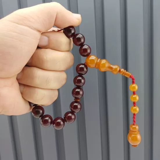 17li EFE BOY Maskot Çubuk Sıkma Kehribar Tesbih