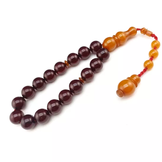 17li EFE BOY Maskot Çubuk Sıkma Kehribar Tesbih