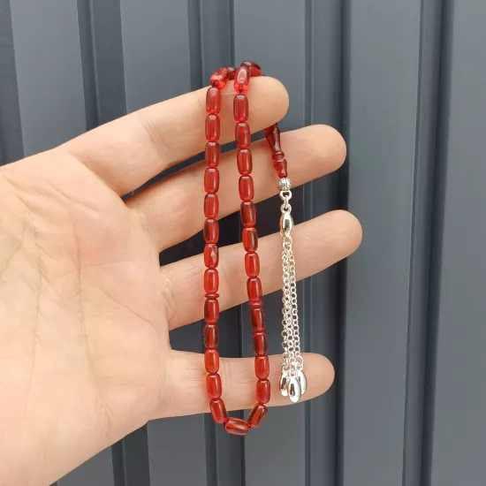 MİNİ MİNİ Boy Kapsül Kesim Ateş Kehribar Tesbih