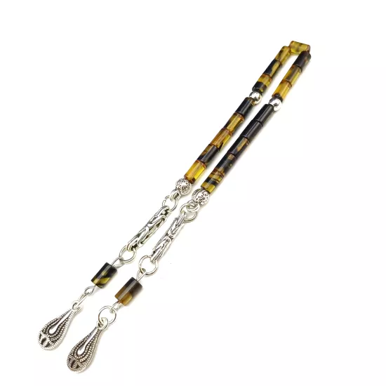 MİNİK BOY KESME Zaza Ateş Kehribar Tesbih