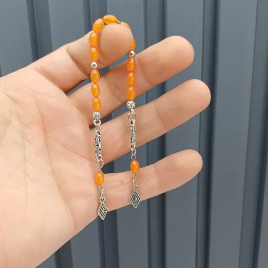 MİNİK BOY Zaza Ateş Kehribar Tesbih