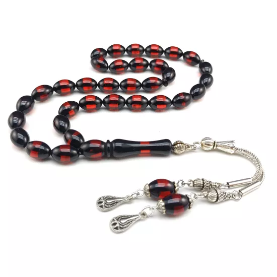 Sürmeli Toz Kehribar Tesbih Beyzi Kesim