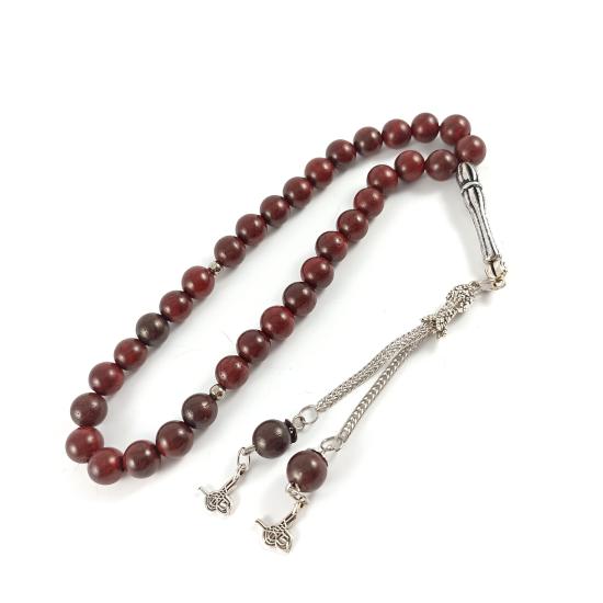 8mm Küre Kesim Kan Ağacı Tesbih 2. Kalite