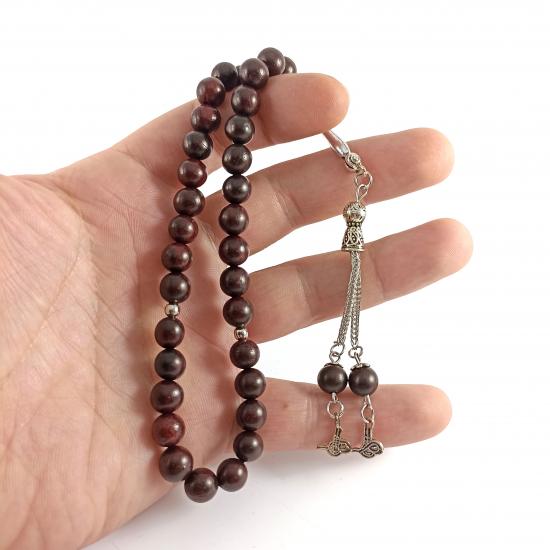 8mm Küre Kesim Kan Ağacı Tesbih 2. Kalite