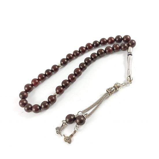 8mm Küre Kesim Kan Ağacı Tesbih 2. Kalite