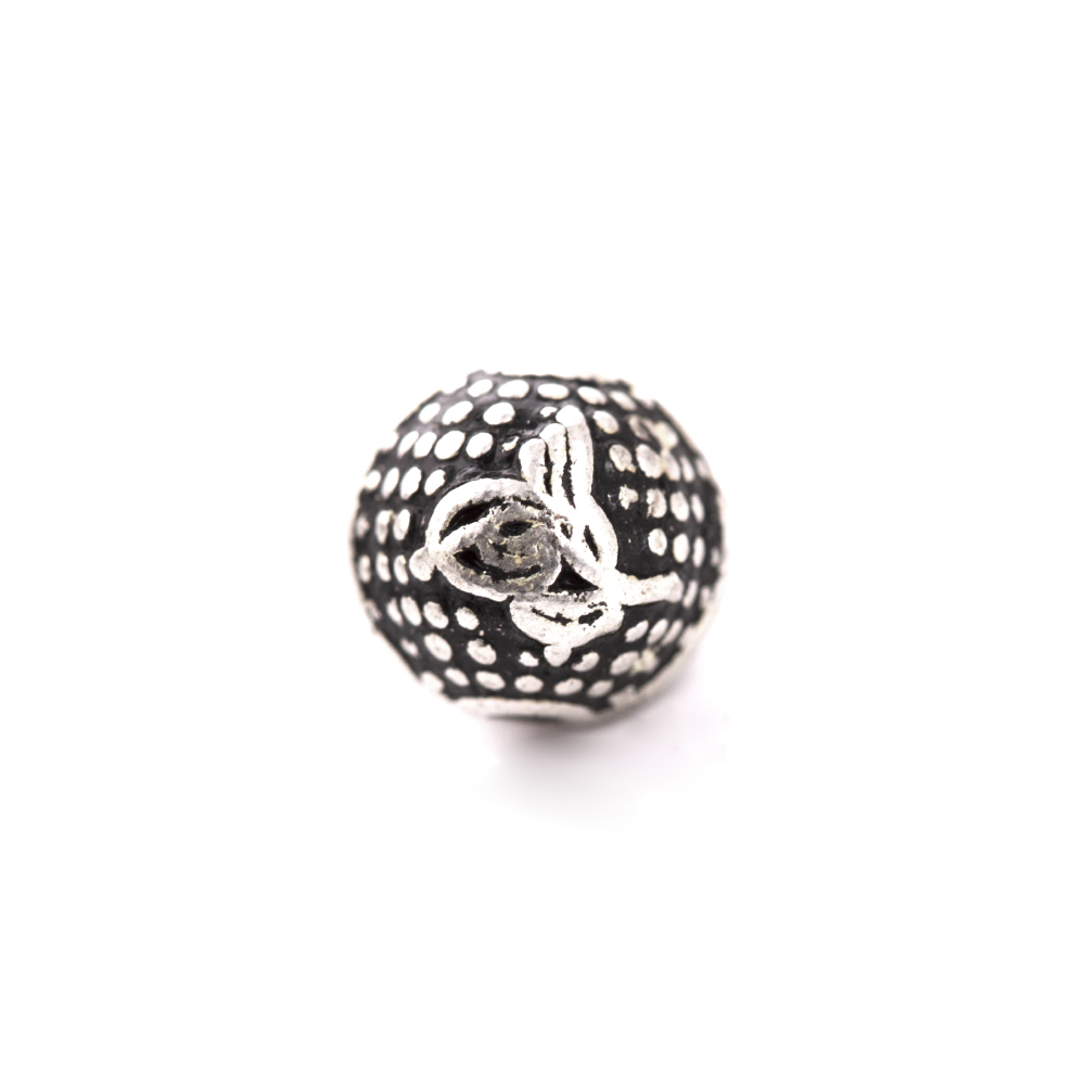 Tuğralı 8mm Küre Yuvarlak Metal Boncuk